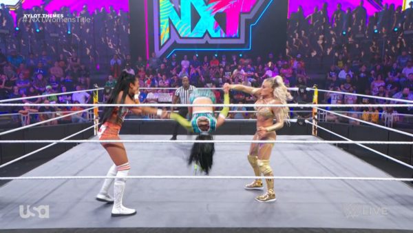 Indi Hartwell so với Roxanne Perez so với Tiffany Stratton trên WWE NXT ngày 25 tháng 4 năm 2023