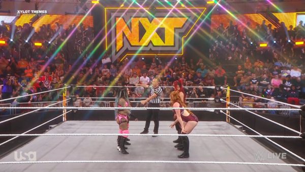 Alba Fyre và Isla Dawn so với Kayden Carter và Katana Chance trên WWE NXT ngày 2 tháng 5 năm 2023
